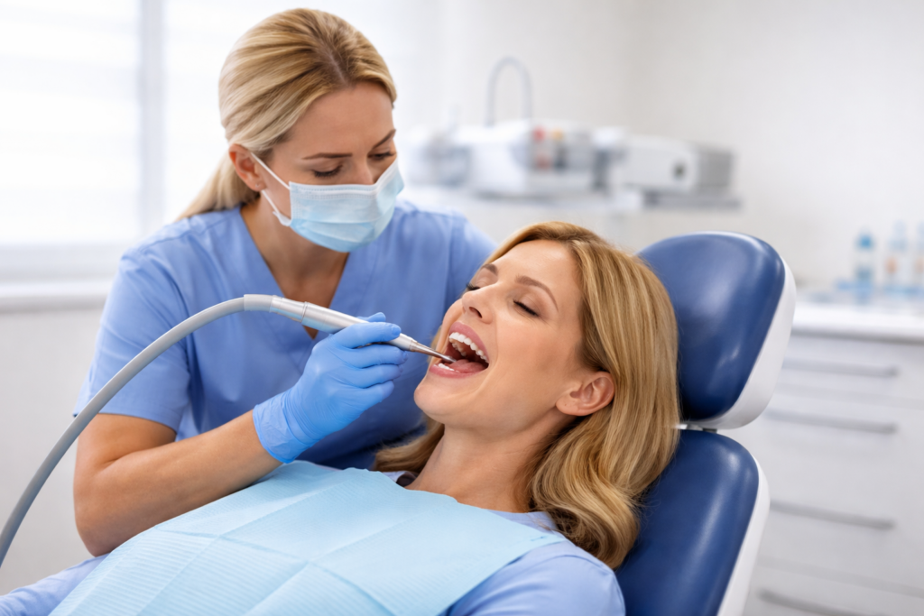 priebeh a postup dentálnej hygieny